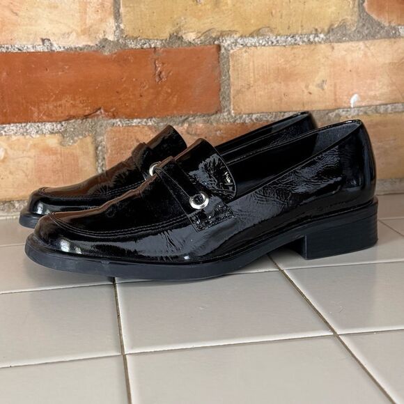 Naturalizer Mia Black Genuine Patent Leather Loafer Slip on Women's size 6.5 - Picture 6 of 14
